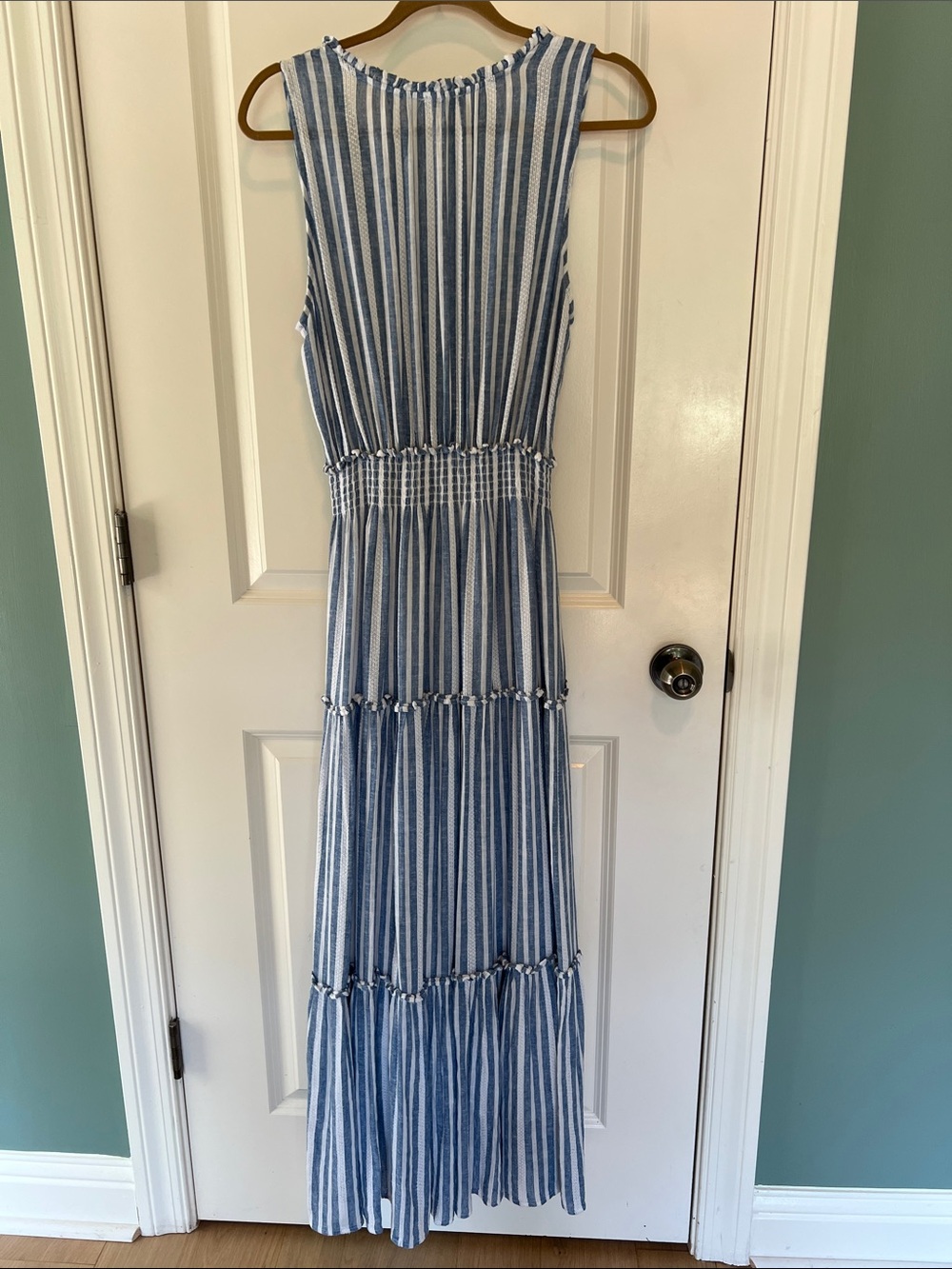 Rails Blue and White Striped Sleeveless Maxi Dress - Picture 5 of 8